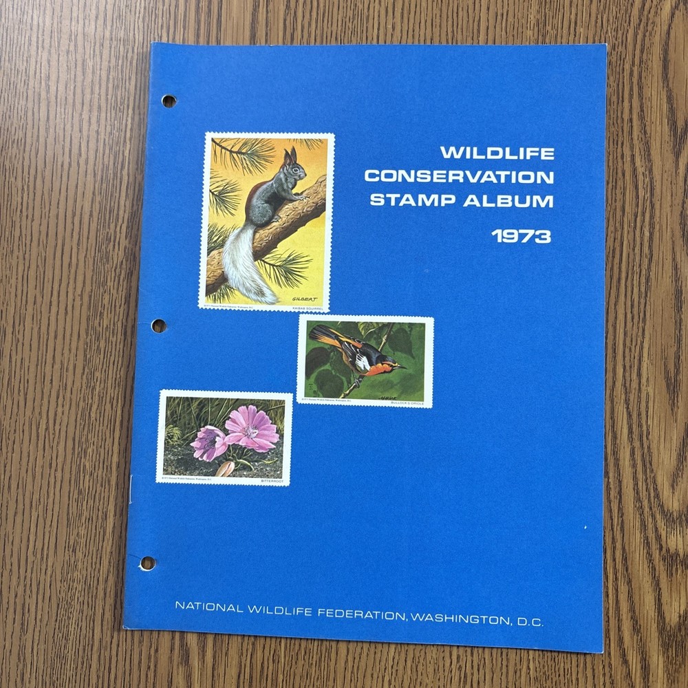 National Wildlife Federation Conservation Stamp Album 1973 Unused  Full Stamps