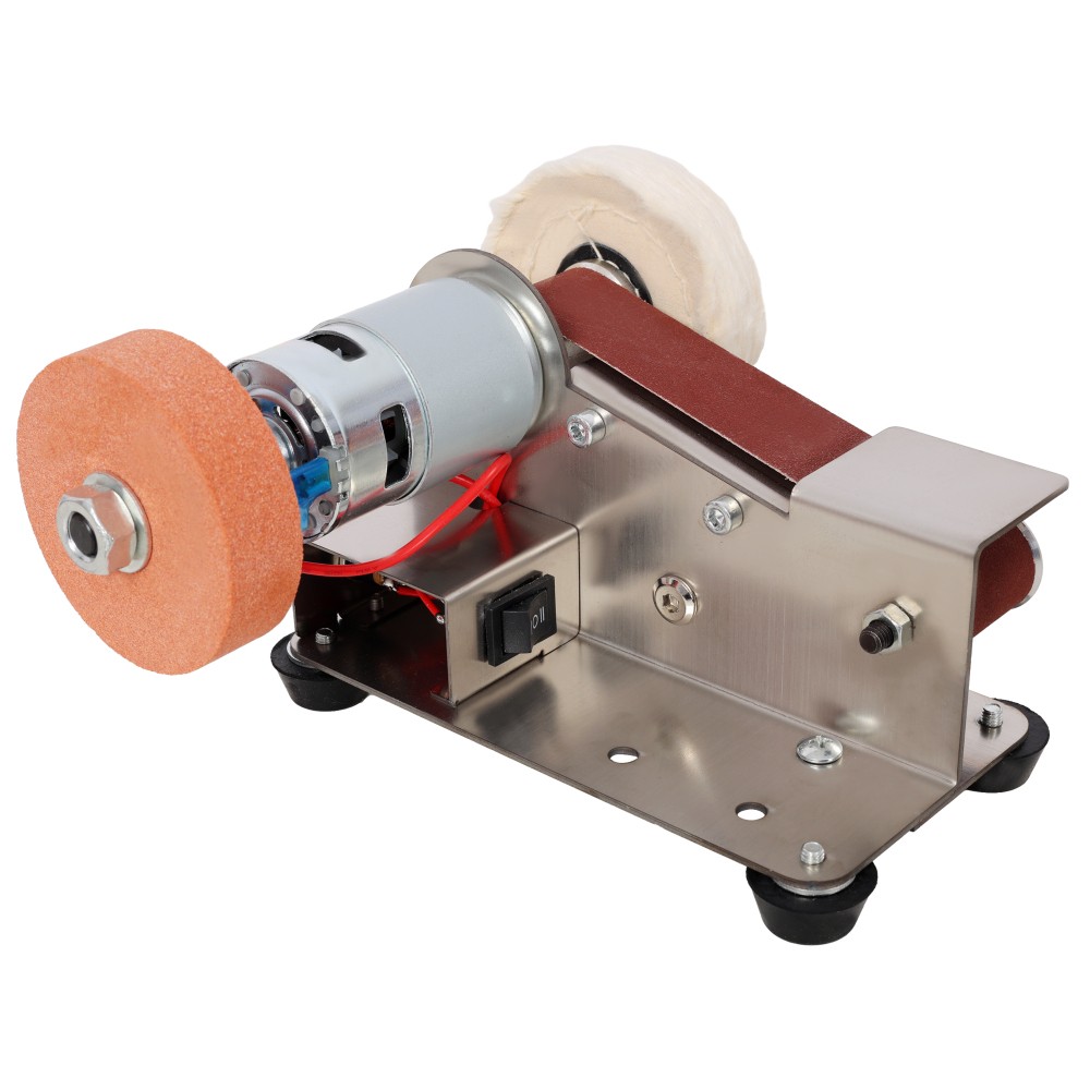 Adjustable 7-Speed Mini Belt Sander for Knife Making & Sharpening Kit