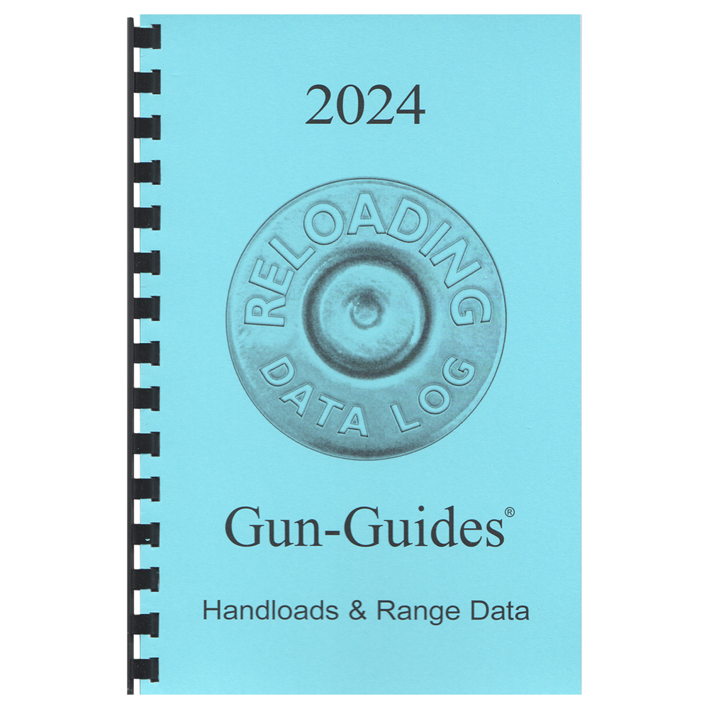Reloading Data Log Book Gun-Guides® 2024 for load & range data 8.5"x 5.5"