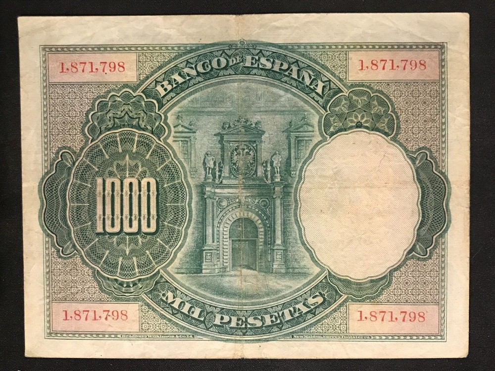 Spain 1,000 Pesetas #70 VF 1925