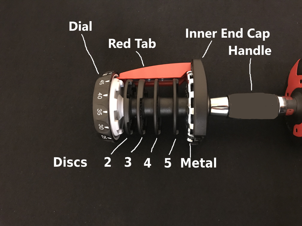 Bowflex 552 Series 2 SelectTech Dumbbell Replacement Weight Guard Handle Part