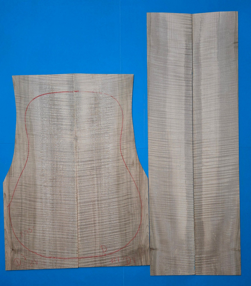 Curly Maple guitar back and sides MA022