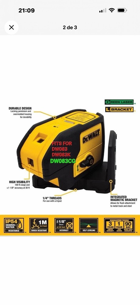 Dewalt POWER BUTTON KIT FOR DW083 DW085 DW085K Self Leveling Laser Pointer