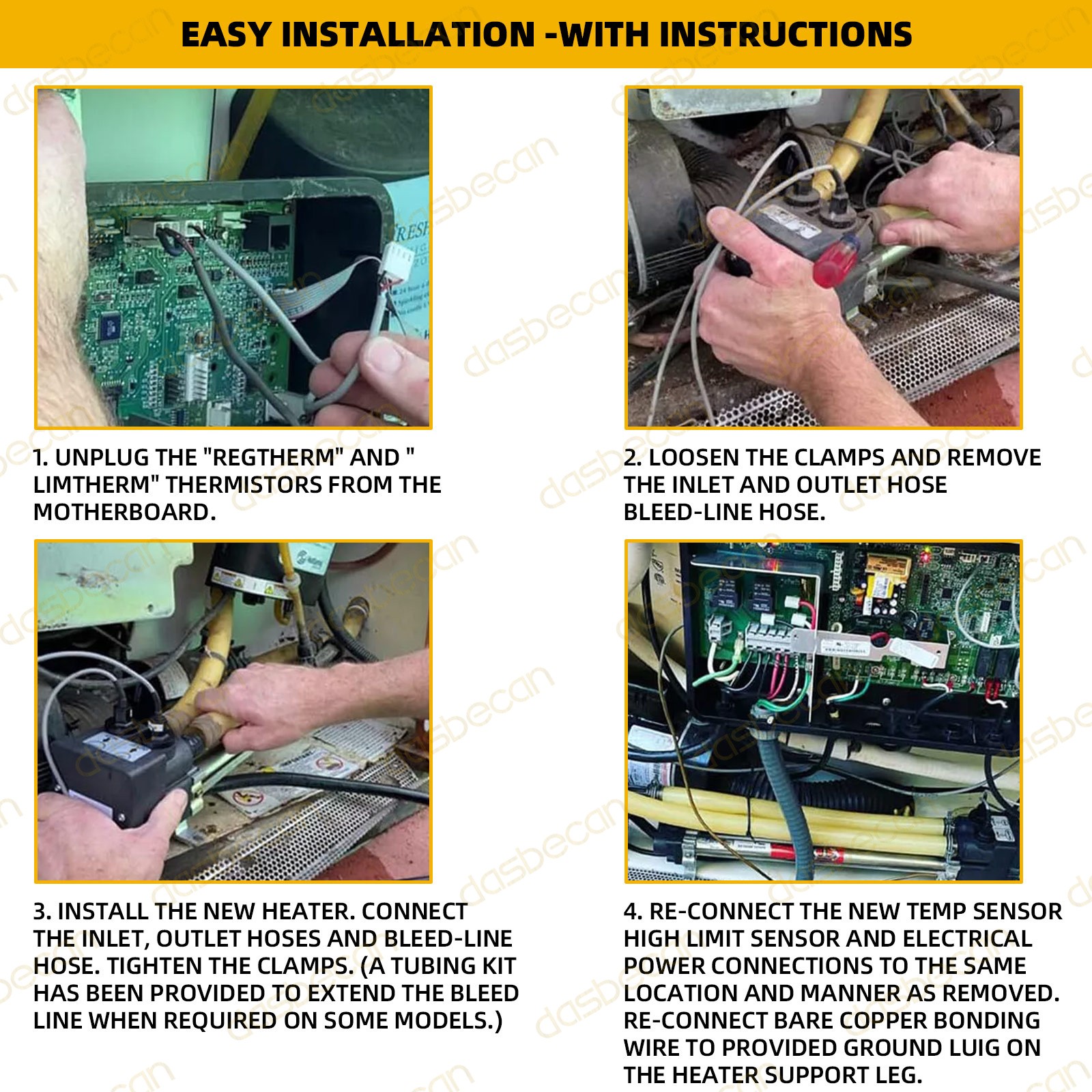 No-Fault Spa Heater For Hot Spring Watkins Tiger River Limelight 6kW 120V-240V