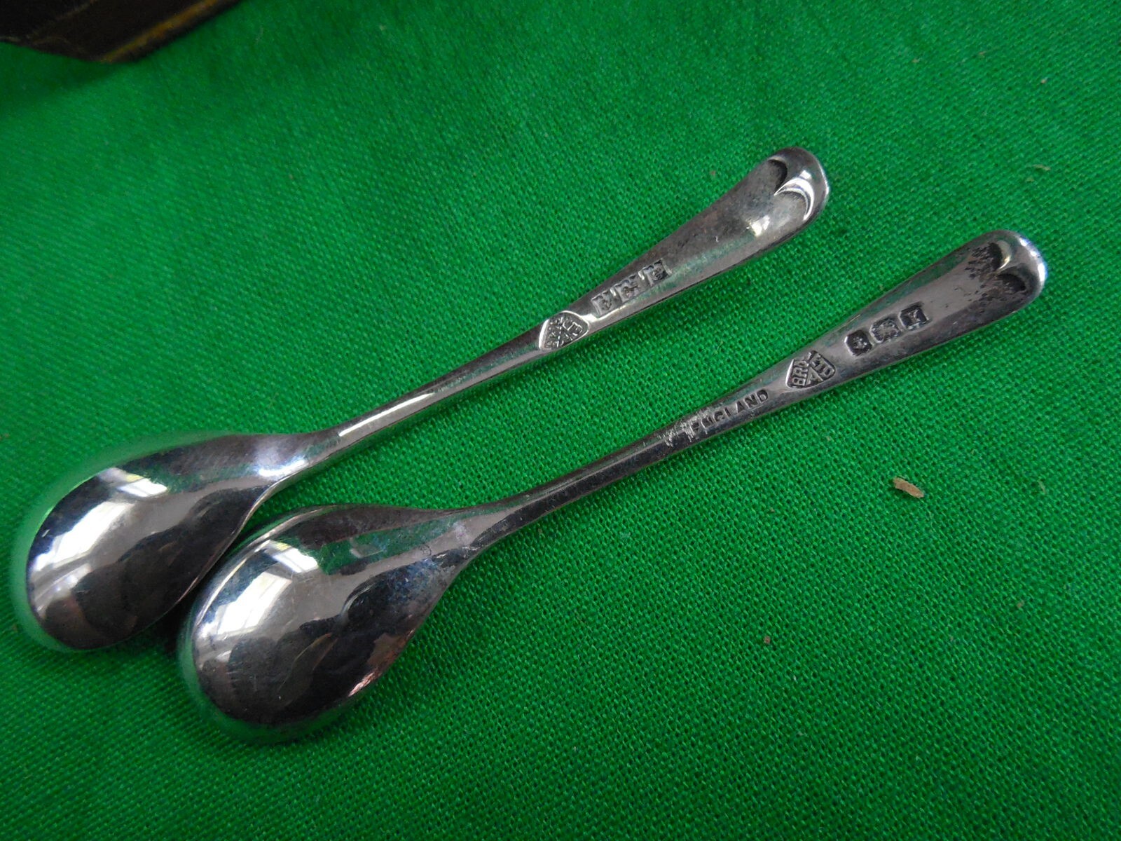 Mappin & Webb Sterling Silver Condiment Set in Cigar Box ~