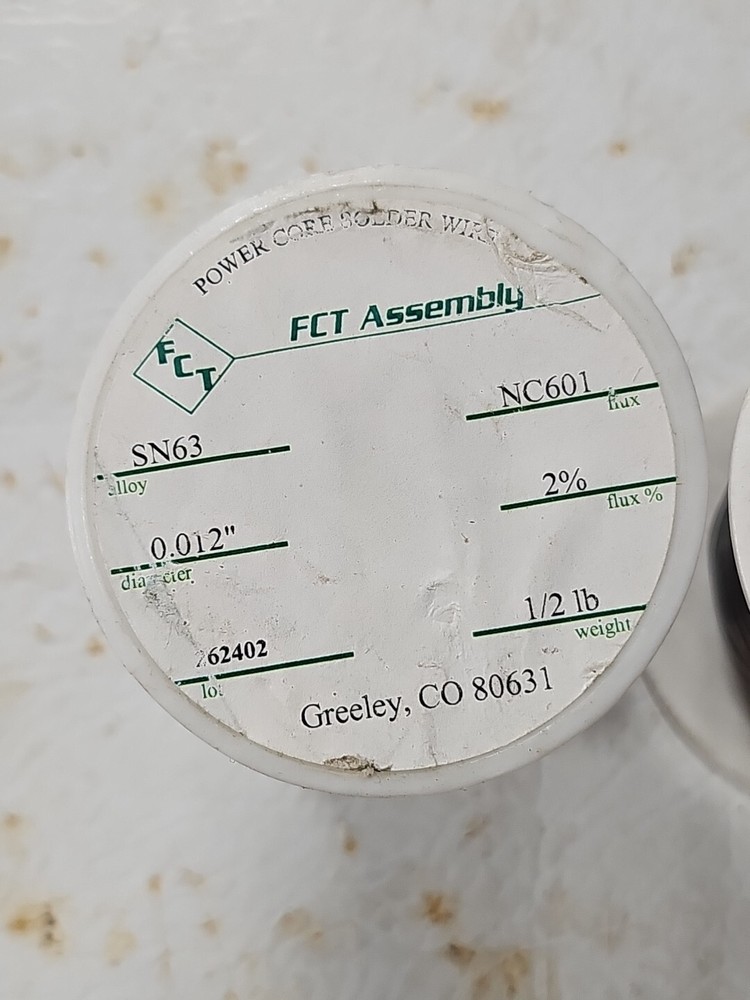 Power Core solder wire diameter. 012" 2 -1/2 Lb Each