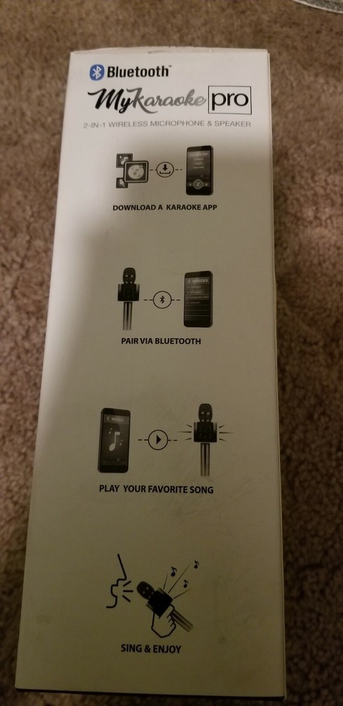 My Karaoke Pro 2-in-1 Wireless Bluetooth Microphone & Speaker Black