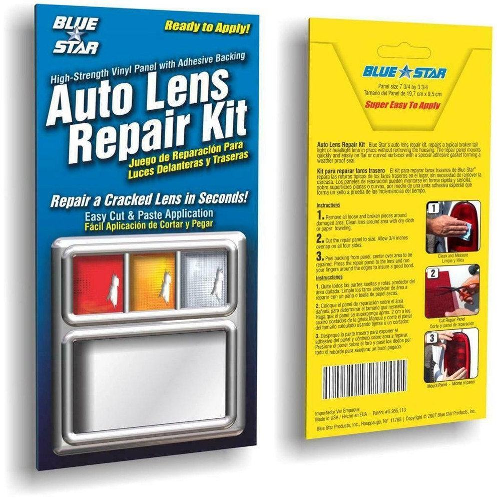 Clear Auto Lens Repair Kit Quick Fix A Cracked Broken Tail Light Smooth Surface