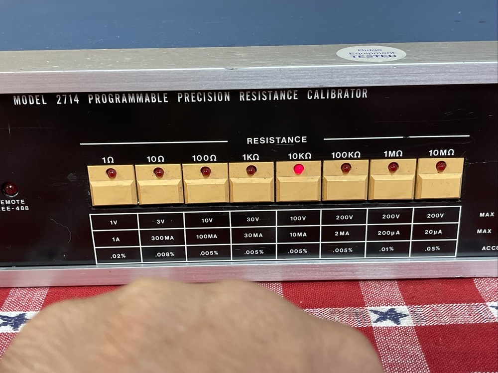 Valhalla Scientific 2714 Programmable Precision Resistance Calibrator Parts Rep