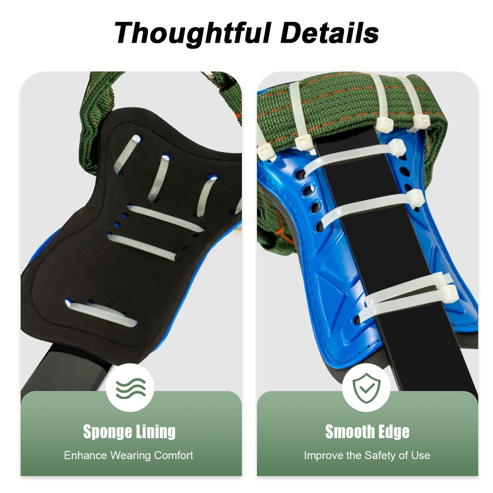 2 Gears Tree Climbing Spikes Cutting Tree Safety Harness Belt Super Loading