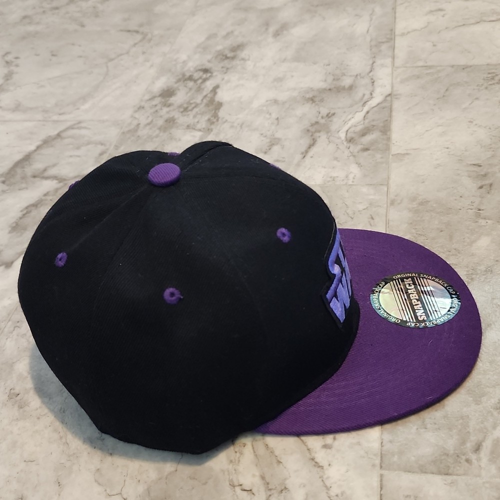 Star Wars Snapback Hat Structured Flat Bill Black and Purple Science Fiction