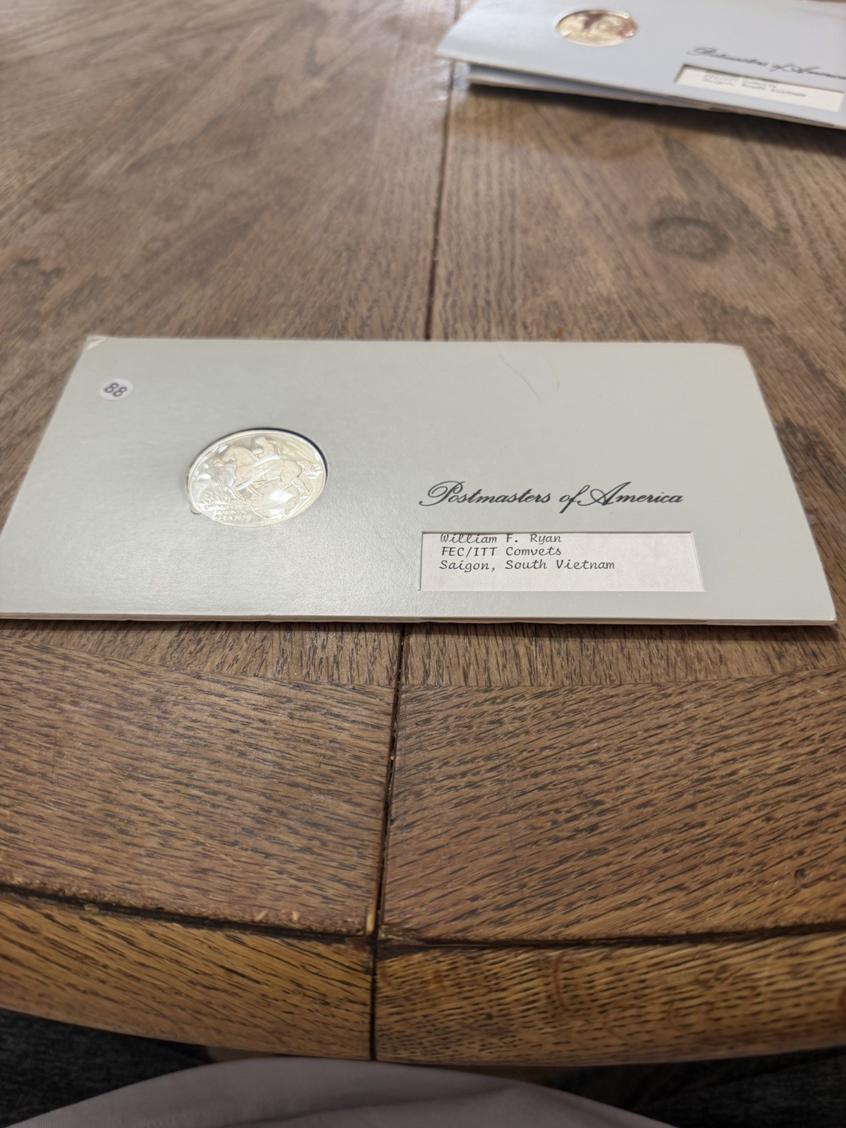 (5) postmasters of america medallic first day covers.