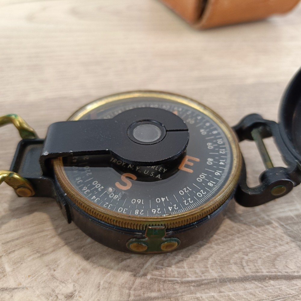 Vintage Compass W. & L.E. Gurley New York Field Compass, Marching Compass