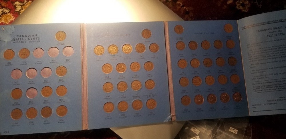 Canada Small Cent Album Partial Filled Id23.