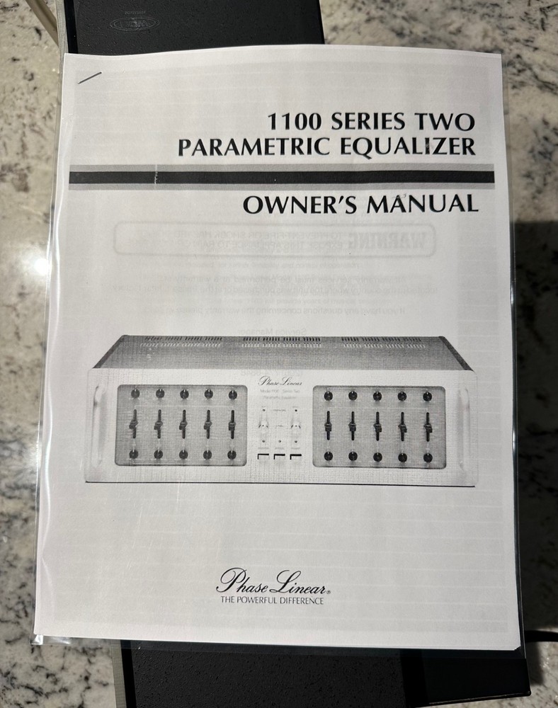 PHASE LINEAR Model 1100 Series Two Parametric Equalizer w/Rack Handles USA Made