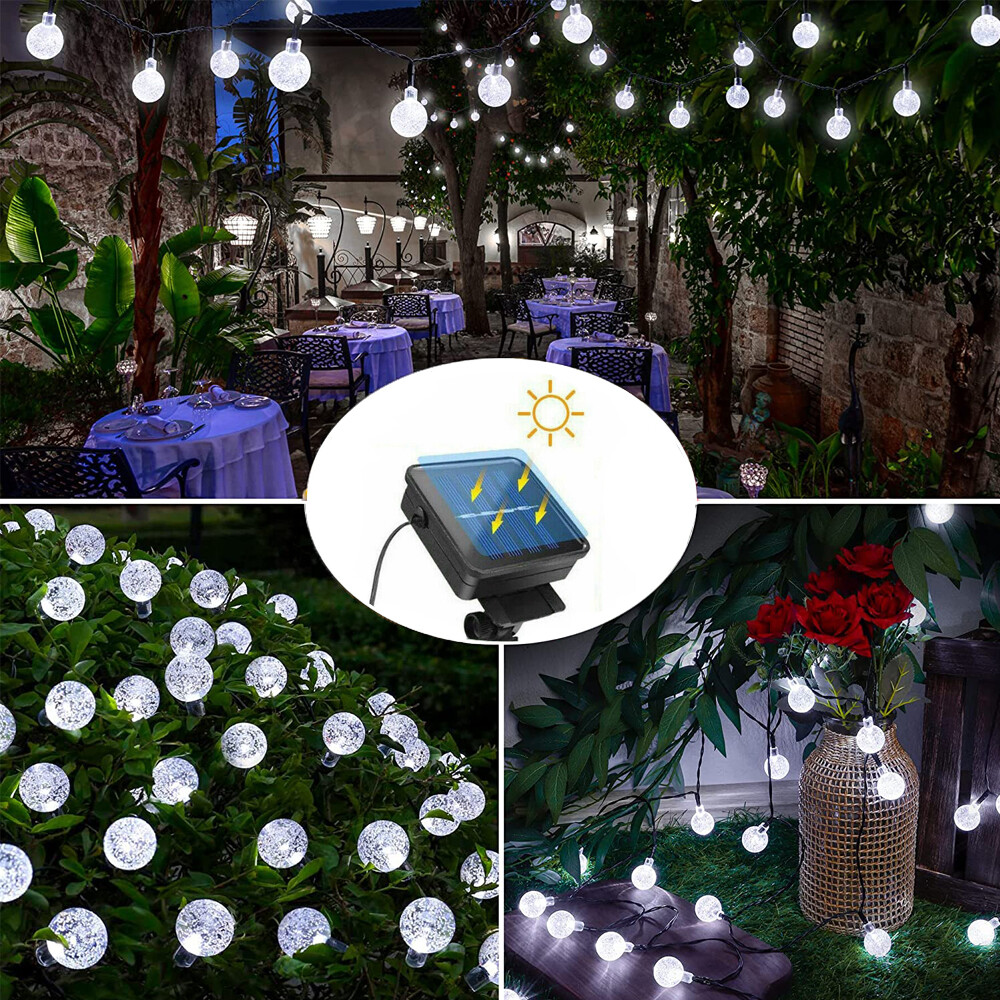 23Ft 50 LED Outdoor Solar Powered String Lights for Patio Yard Porch Party Decor