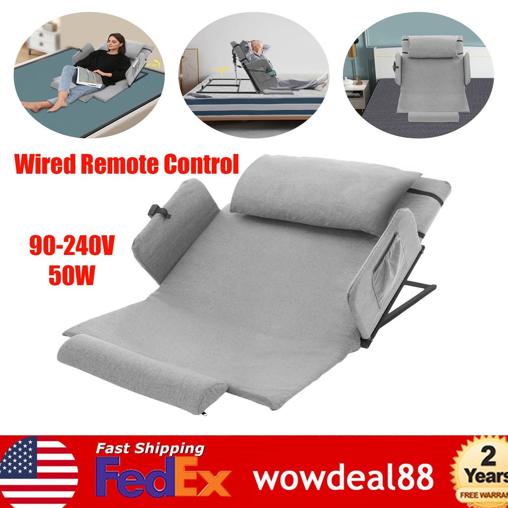 2-80° Electric Lifting Bed Backrest Adjustable Back Rest Bed Sitting Backrest US