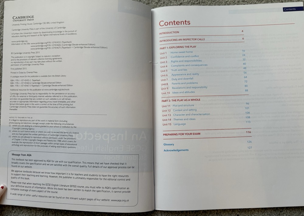 GCSE ‘An Inspector Calls’ AQA Student Book