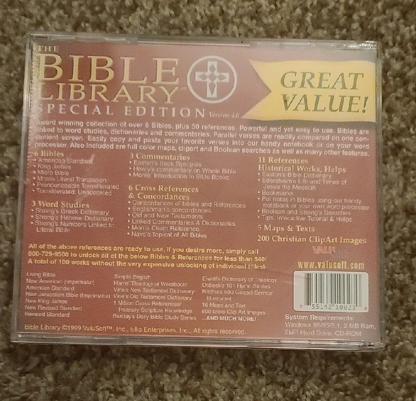 ValuSoft Bible Library SPECIAL EDITION