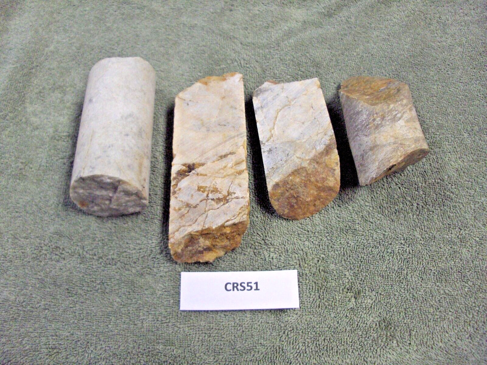 Split Core Samples From Alaska Gold Mine 4 Pieces Drill Core Samples CRS51