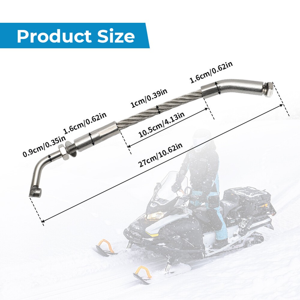 Left+Right Ice Scratchers Carbide Tips Snowmobile Reverse Compatible Universal