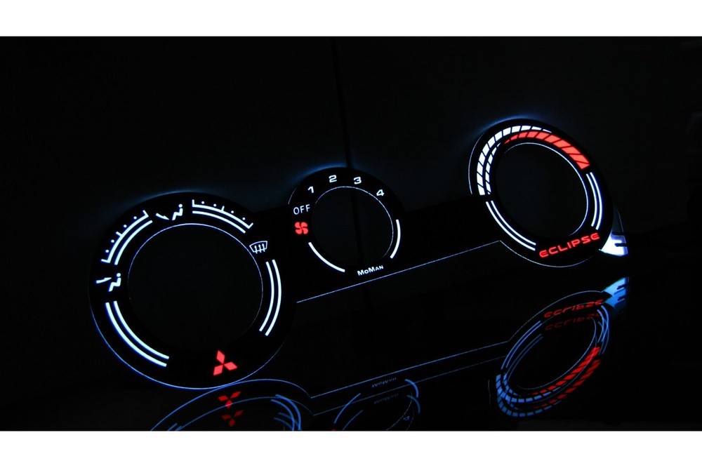 Mitsubishi Eclipse 2G - Heater Control Panel Glow Gauge Plasma Dials Tachoscheib