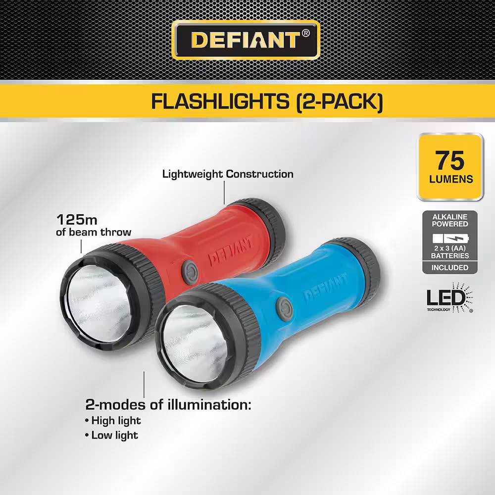 75 Lumens Flashlight (2-Pack)
