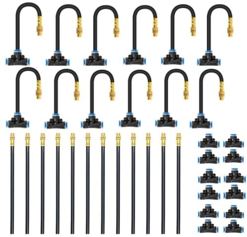 2026-Upgrade Drip Irrigation System, No 1/4 Pipe, only 12pcs Adjustable 7.8ft