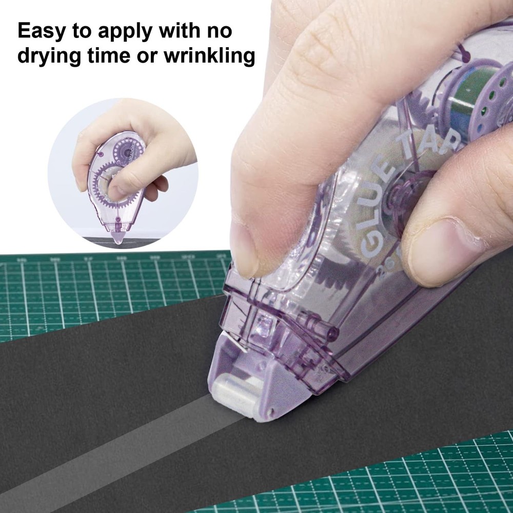 4 Pack Double Sided Tape Roller Glue Runner for Scrapbooking Crafts 26ft Each