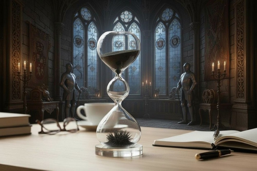 Magnetic Sand Timer 6" - Mesmerizing Floating Sand - New