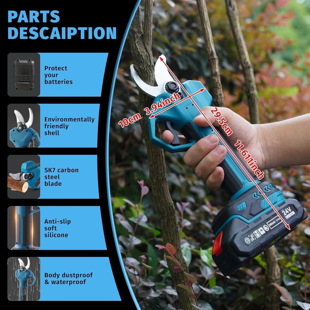 Electric Pruning Shears for Gardening,Battery Powered Pruning Shears