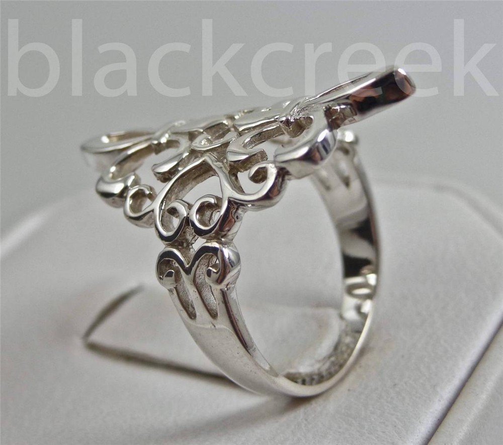 925 Steriling Silver ~ Double Fleur De Lis Wrap Ring ~ Size 4 to 12.5