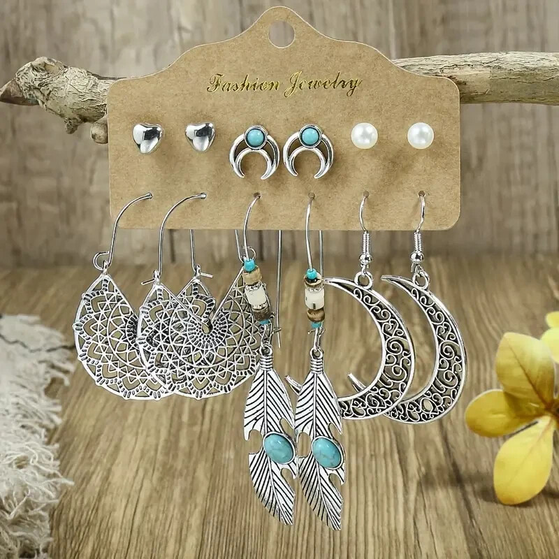 6 Pairs BOHO  earrings