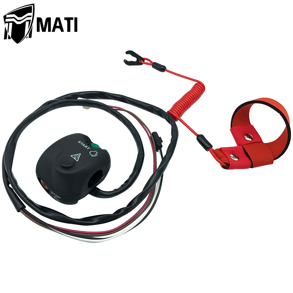 Handlebar Start Stop Kill Switch Box & Lanyard for Yamaha WaveRunner V1 VX FX140