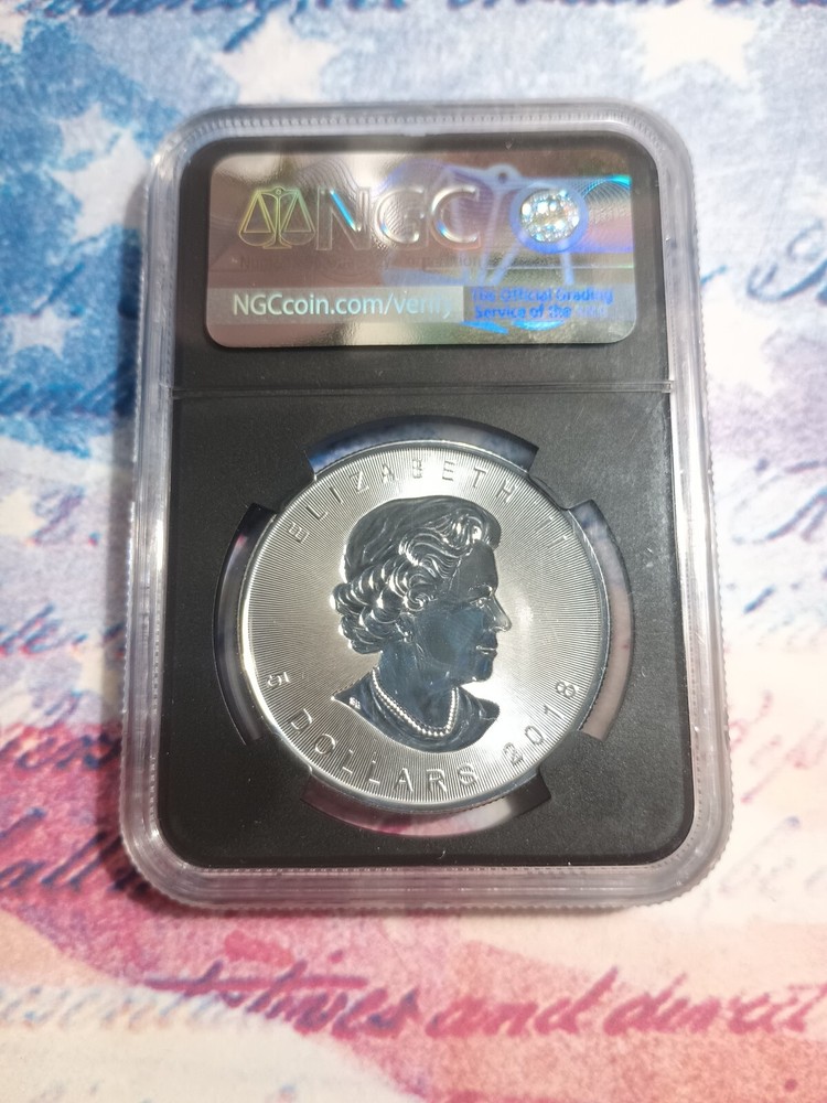 🍁2018 CANADA S$5 MAPLE LEAF INCUSE DESIGN FIRST DAY ISSUE 30TH ANNIVERSARY MS70