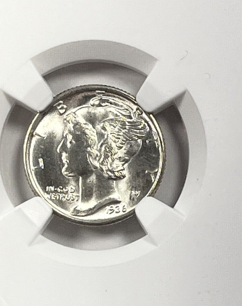 1936 Mercury Dime : NGC MS65FB