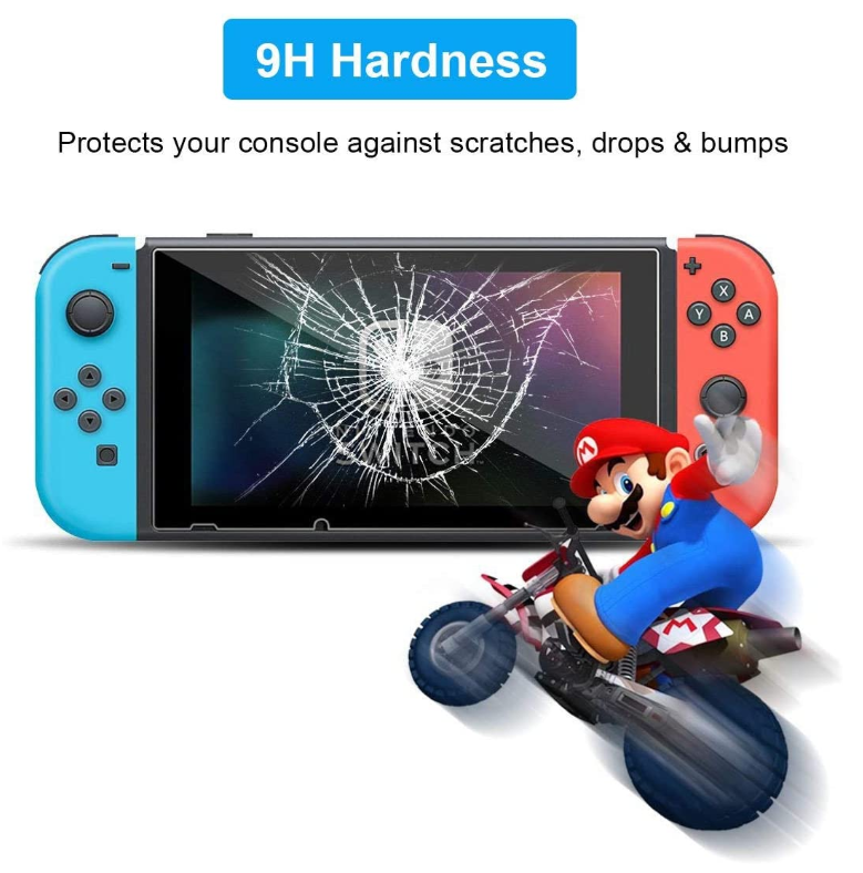 (2 Pack) For Nintendo Switch Premium HD Tempered Glass Screen Protector