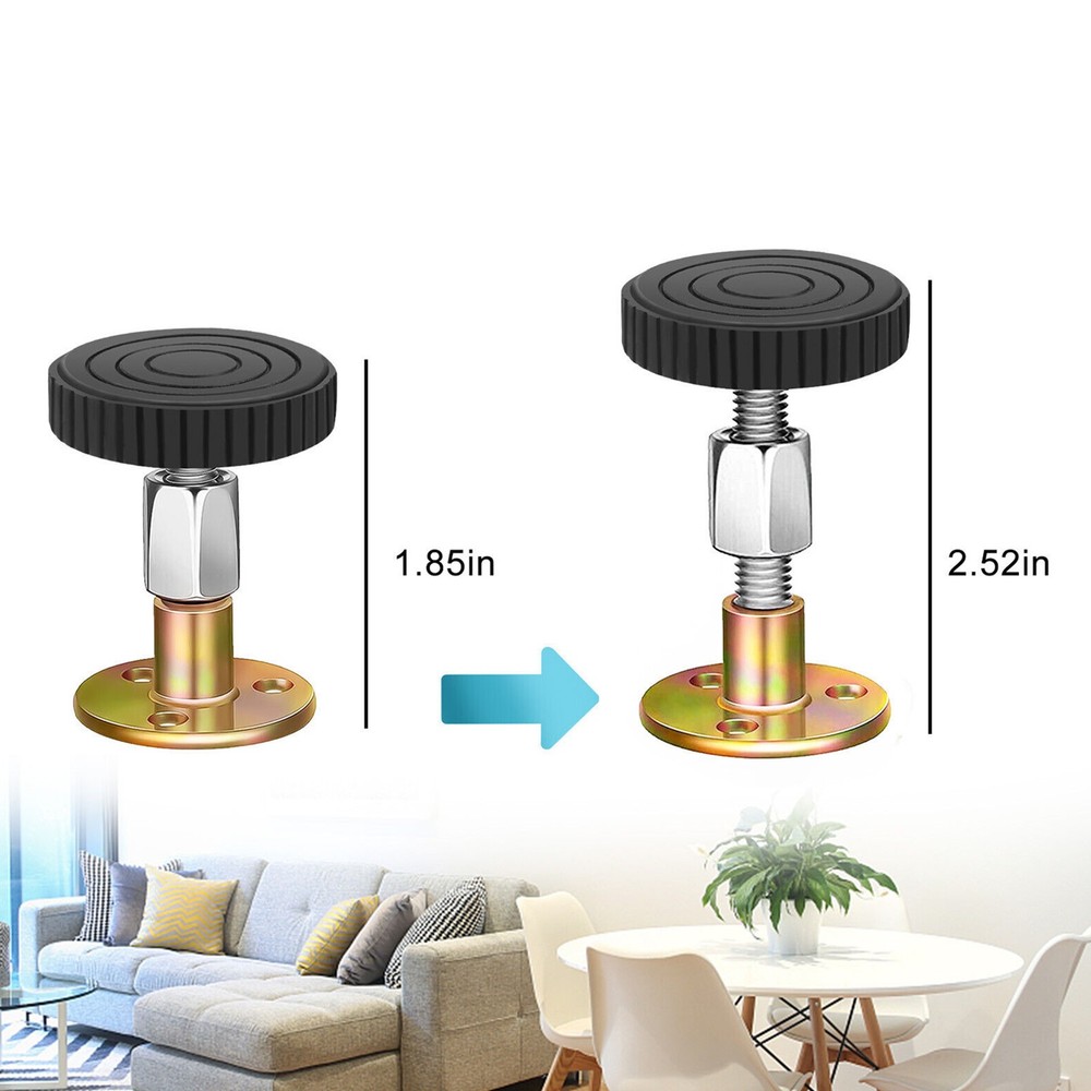Adjustable Threaded Bed Frame Anti-Shake Stabilizer Tool Headboard Stoppers 4X