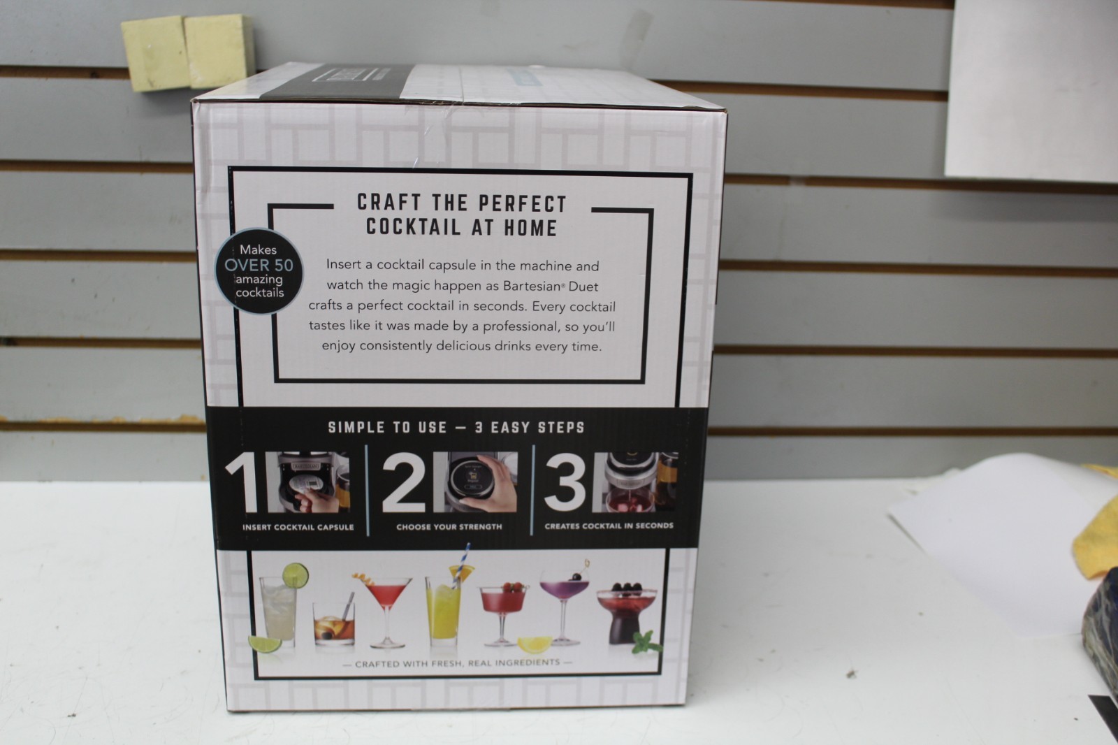 NEW Bartesian Cocktail Machine Duet Premium 2-Bottle Home Bar 55310G SEALED BOX