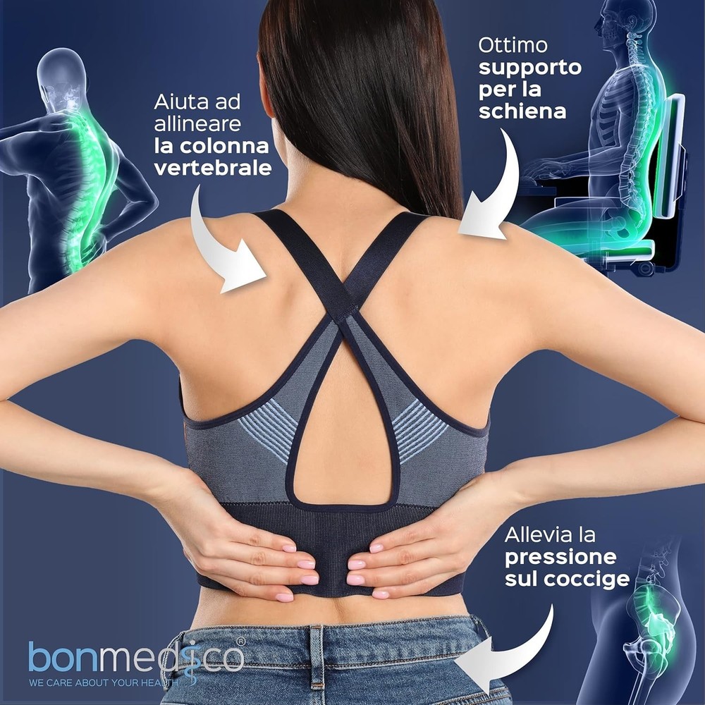 Portable Ergonomic Seat Cushion for Tailbone & Sciatica Relief – Soft & Washable