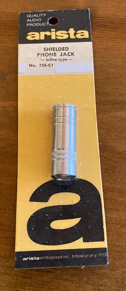 NOS VINTAGE INLINE 1/4 INCH PHONE JACK