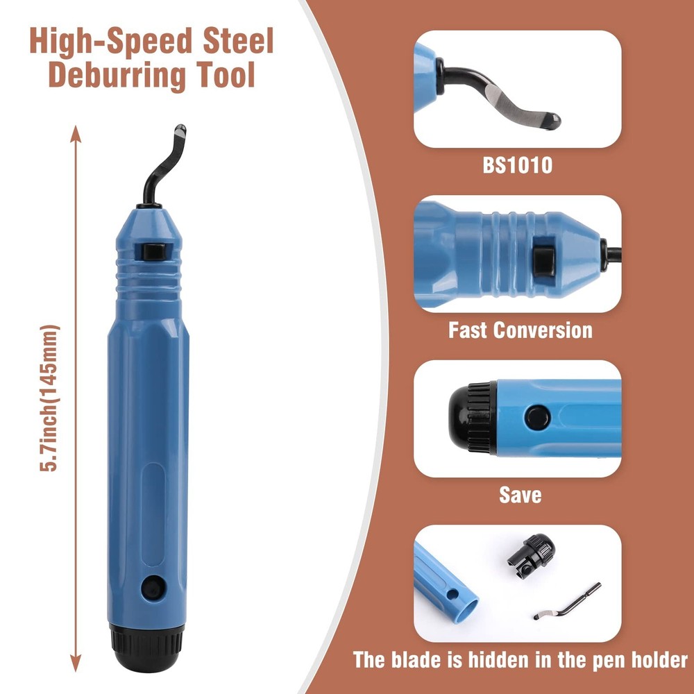 Free&Fast Copper Pipe Cutter Expander Drill Bit Tools Set Swaging Deburring Kit