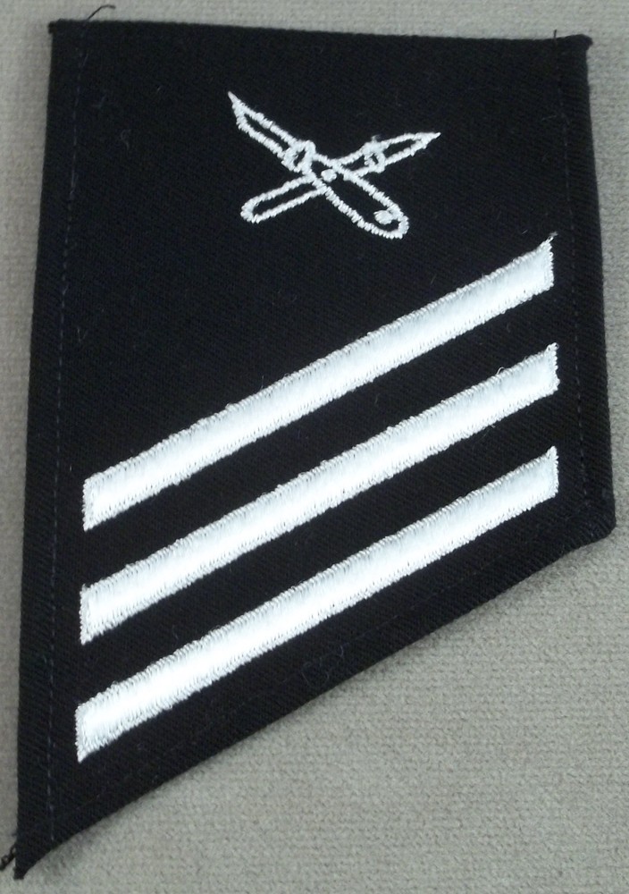 US Navy Striker Rate E-3 Lithographer On Cotton