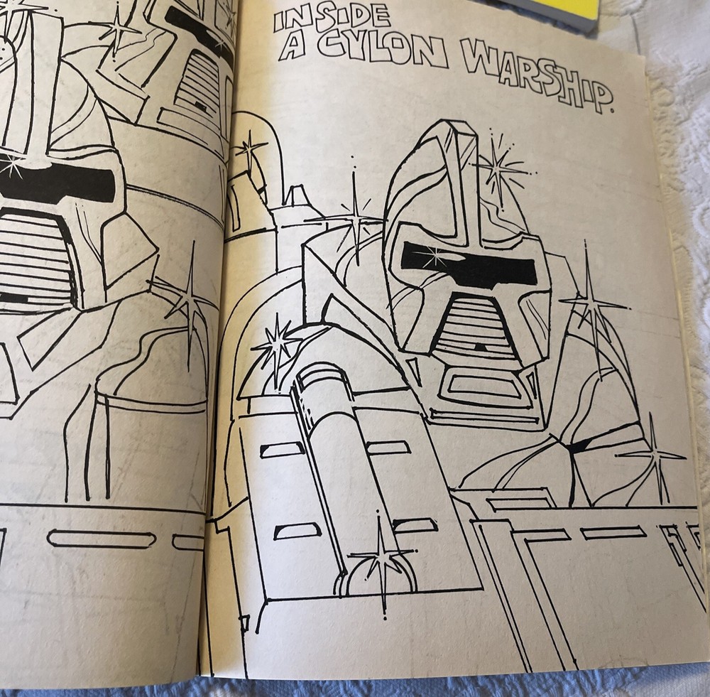 1978 Battlestar Galactica Interstellar Activity Book Universal City HTF
