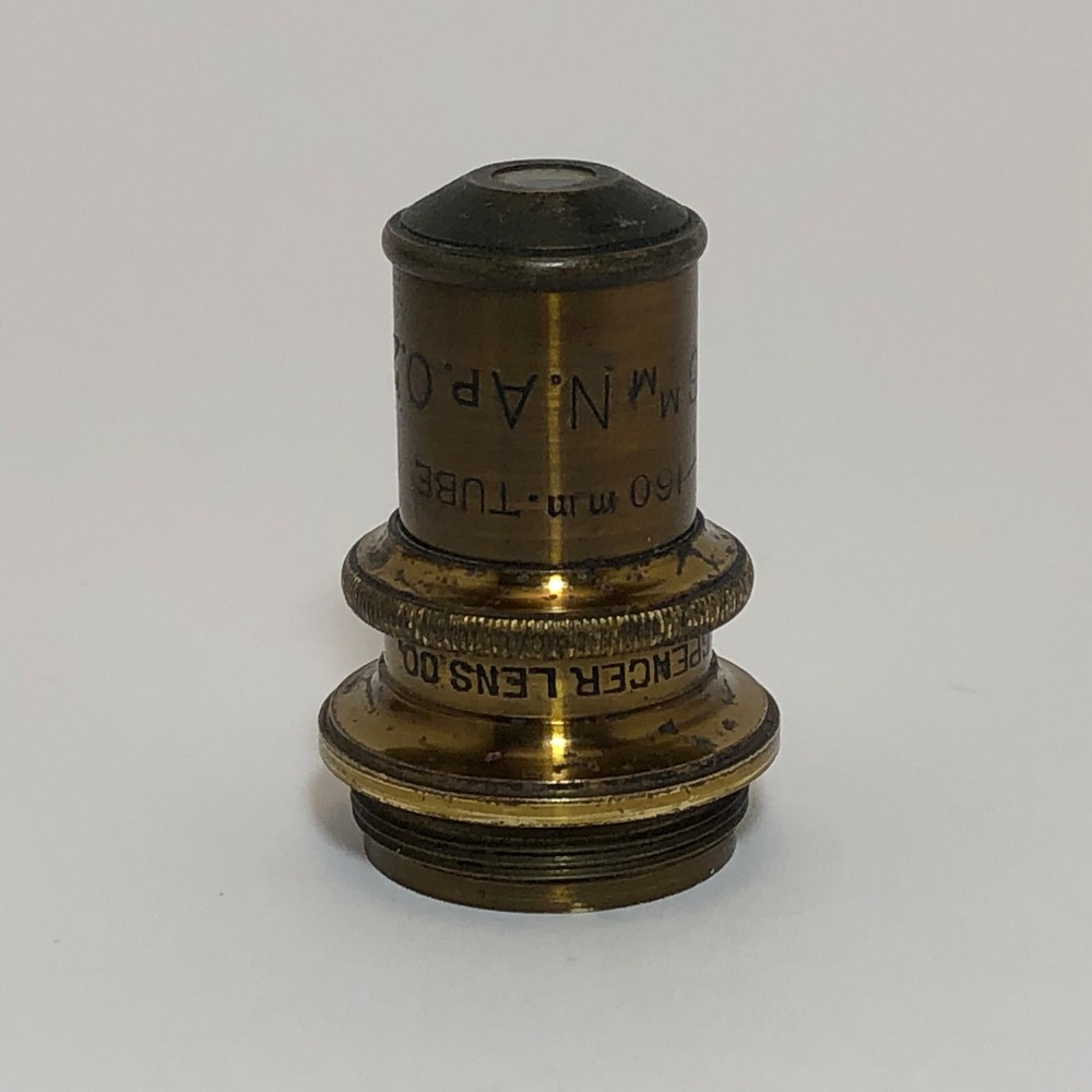 VINTAGE SPENCER BRASS OBJECTIVE LENS MICROSCOPE
