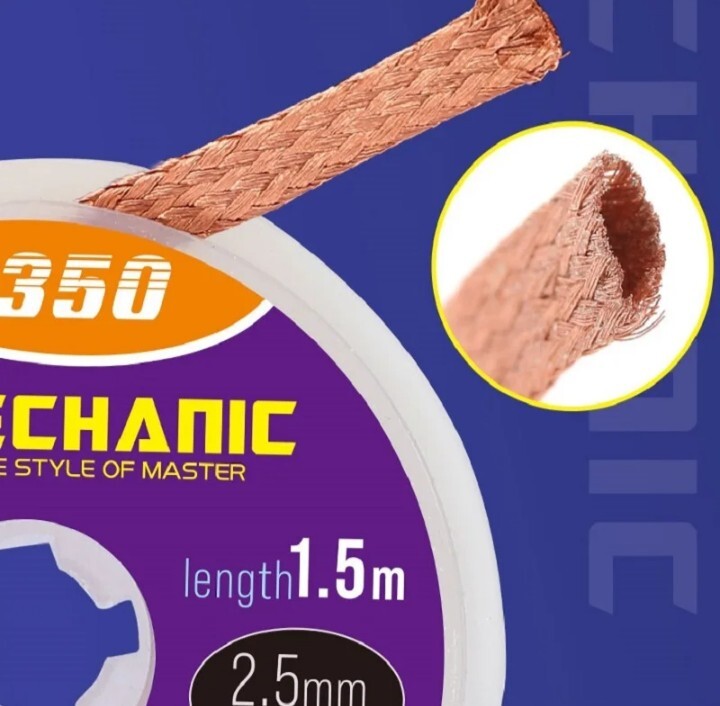 Mechanic R350 Wick Width 1.5mm Low Residue, Absorb Tin Fast Desoldering Wire