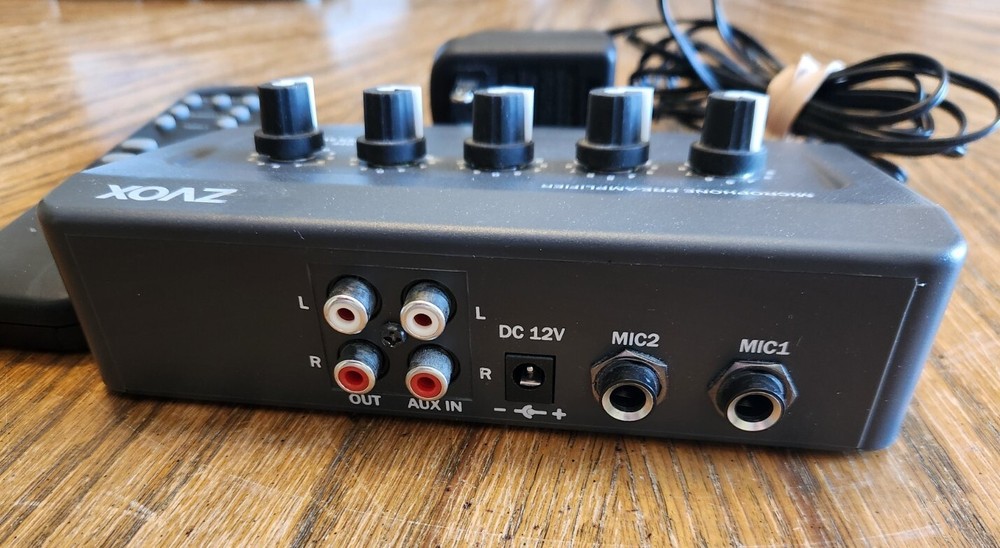 ZVOX 2-Input Microphone Pre-Amplifier Pre Amp With Remote