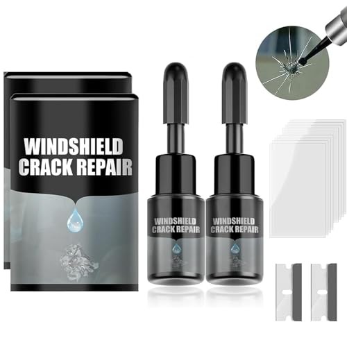 2pcs Crack Fix Pro Kit Car Windshield Crack Repair Kit Cracks Gone Glass