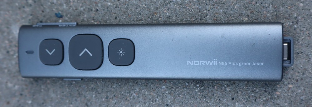 Norwii N95 Presentation Clicker GREEN Remote Pointer PowerPoint PC Laptop e-Book