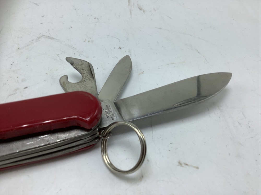 Vintage Sharp 8-Piece Advertising Folding Pocket Knife Multi-Tool